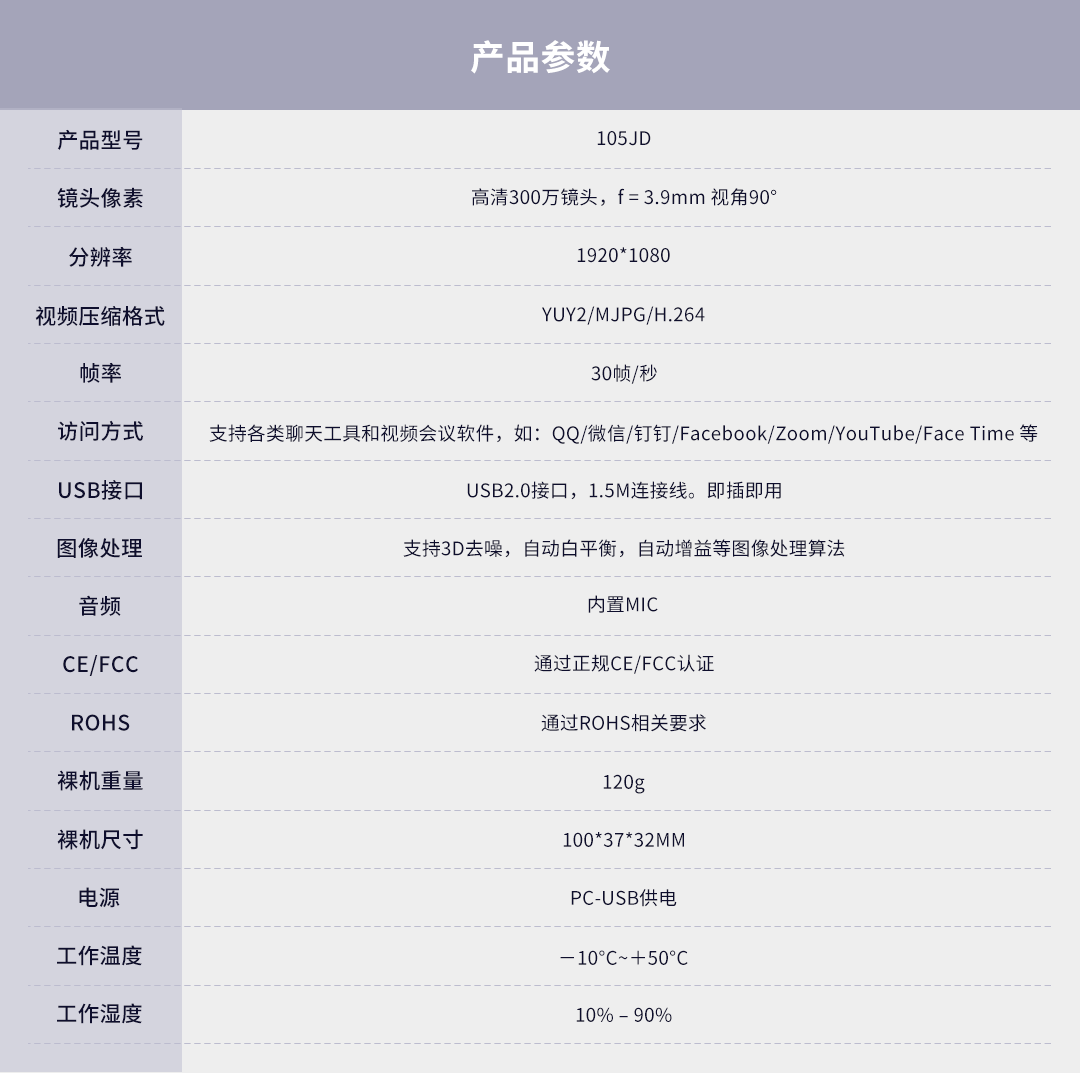 USB攝像頭 105JD
